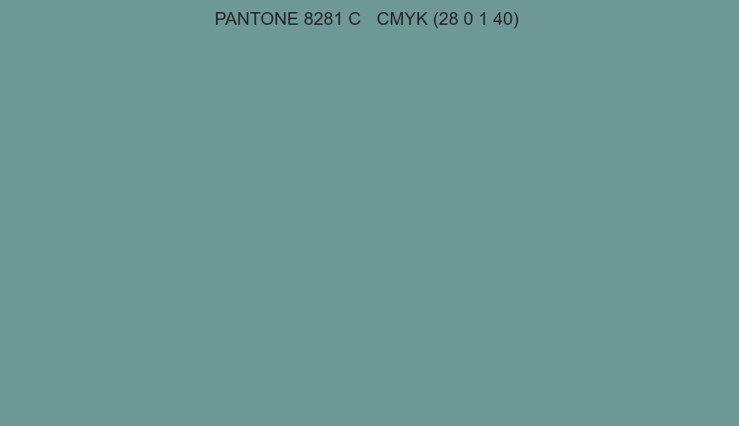Color PANTONE 8281 C to CMYK (28 0 1 40) converter Color PANTONE 8281 C to CMYK (28 0 1 40) converter