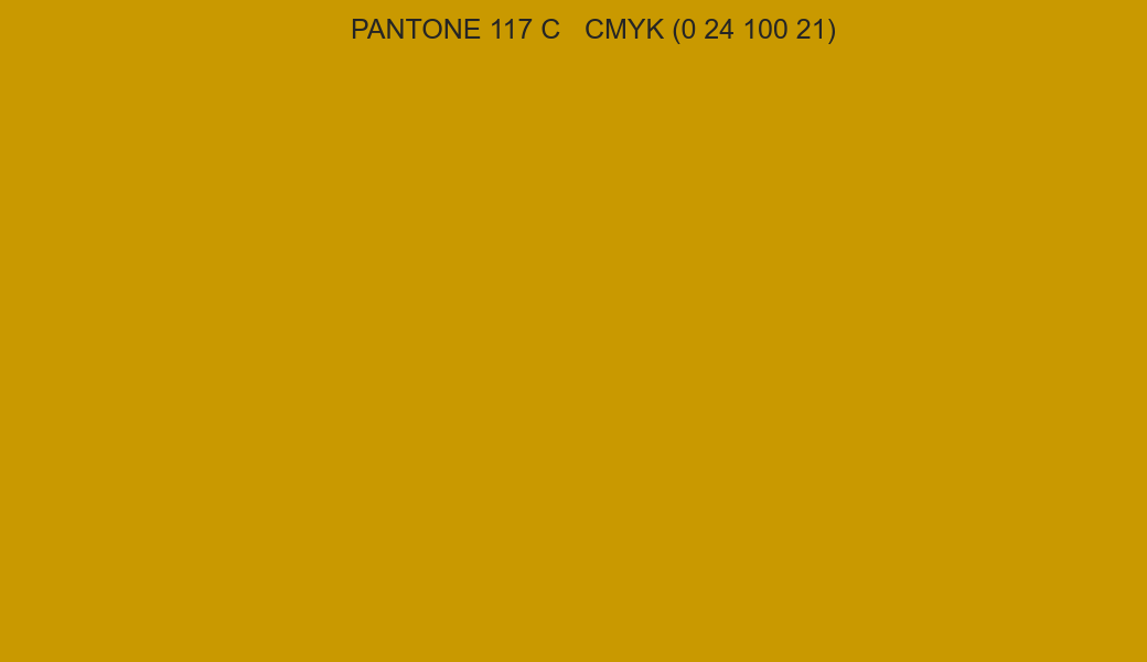 Color PANTONE 117 C to CMYK (0 24 100 21) converter Color PANTONE 117 C to CMYK (0 24 100 21) converter