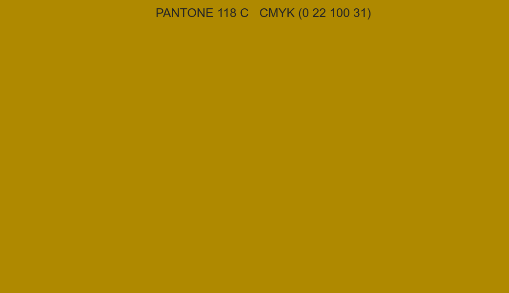 Color PANTONE 118 C to CMYK (0 22 100 31) converter Color PANTONE 118 C to CMYK (0 22 100 31) converter