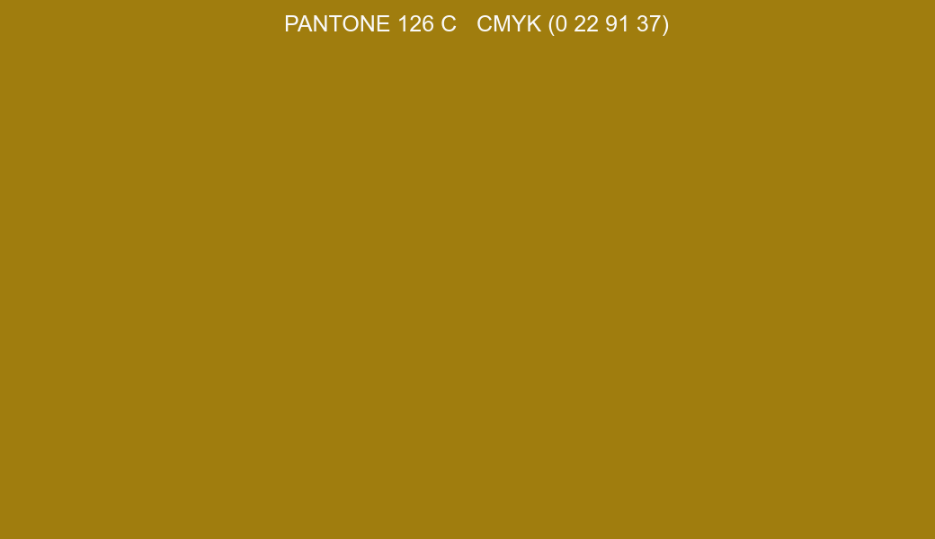 Color PANTONE 126 C to CMYK (0 22 91 37) converter Color PANTONE 126 C to CMYK (0 22 91 37) converter