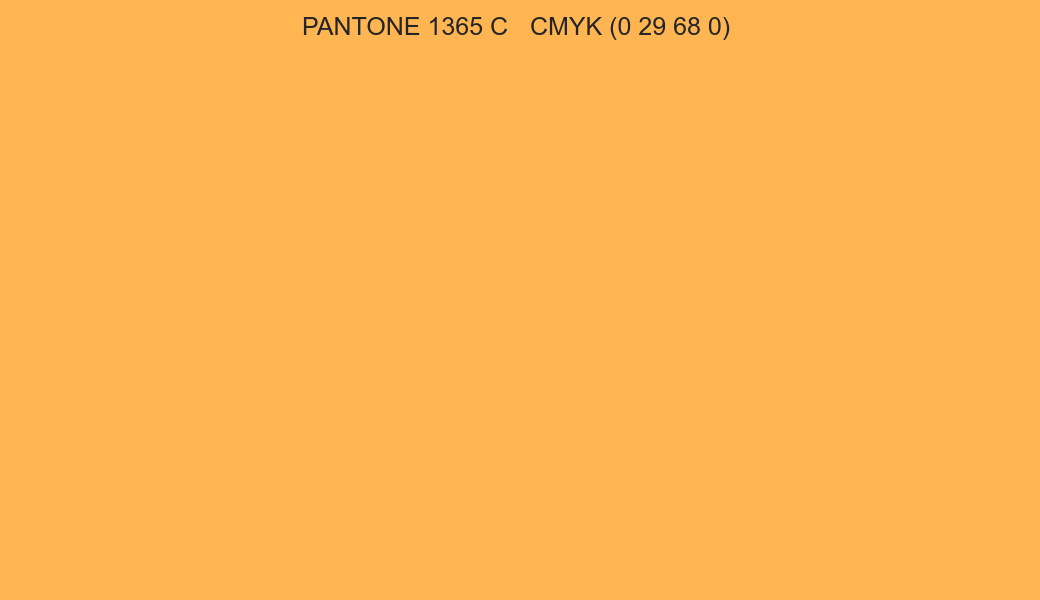 Color PANTONE 1365 C to CMYK (0 29 68 0) converter Color PANTONE 1365 C to CMYK (0 29 68 0) converter