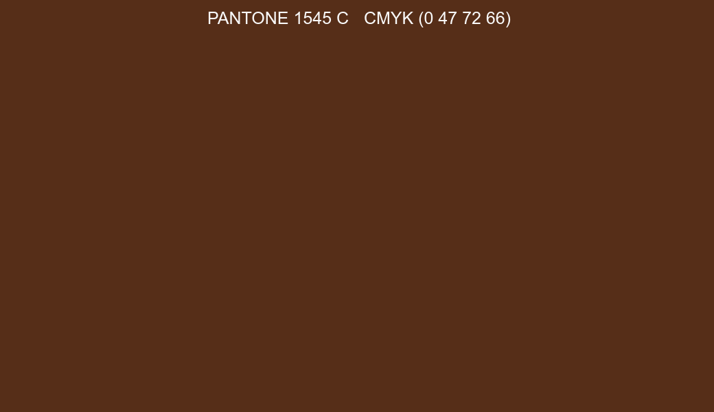 Color PANTONE 1545 C to CMYK (0 47 72 66) converter Color PANTONE 1545 C to CMYK (0 47 72 66) converter