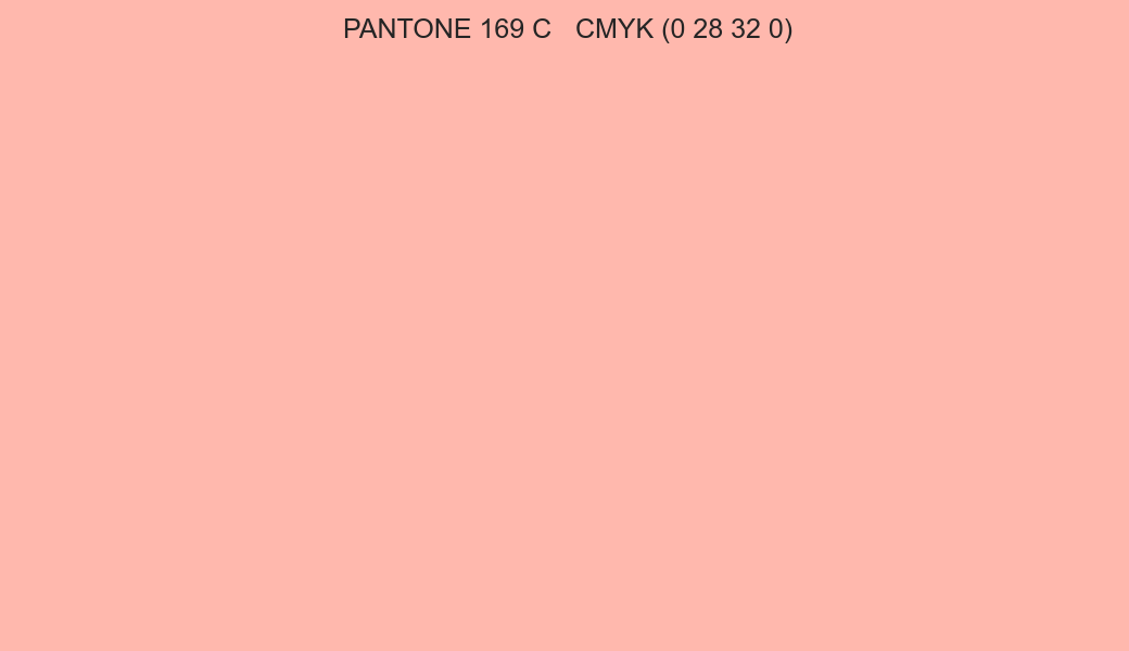 Color PANTONE 169 C to CMYK (0 28 32 0) converter Color PANTONE 169 C to CMYK (0 28 32 0) converter