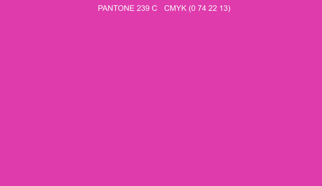 Color PANTONE 239 C to CMYK (0 74 22 13) converter Color PANTONE 239 C to CMYK (0 74 22 13) converter