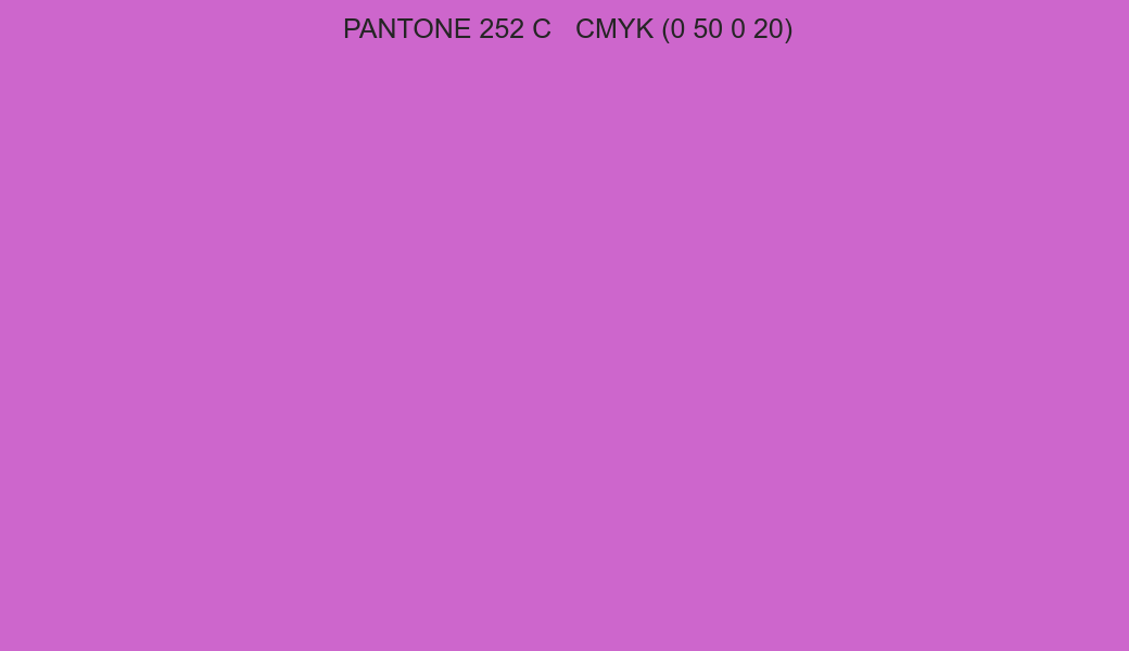 Color PANTONE 252 C to CMYK (0 50 0 20) converter Color PANTONE 252 C to CMYK (0 50 0 20) converter