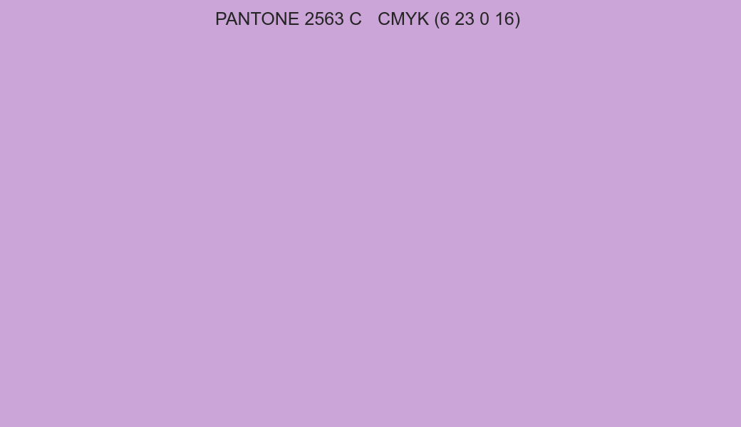Color PANTONE 2563 C to CMYK (6 23 0 16) converter Color PANTONE 2563 C to CMYK (6 23 0 16) converter