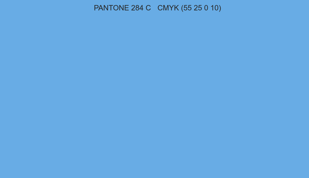 Color PANTONE 284 C to CMYK (55 25 0 10) converter Color PANTONE 284 C to CMYK (55 25 0 10) converter
