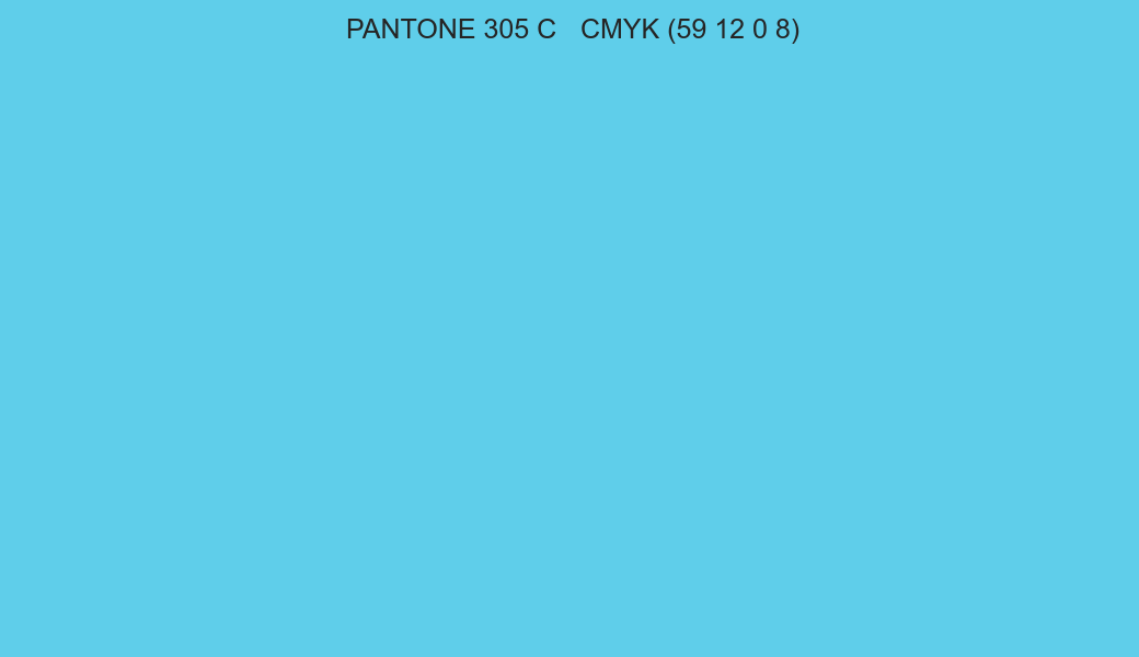 Color PANTONE 305 C to CMYK (59 12 0 8) converter Color PANTONE 305 C to CMYK (59 12 0 8) converter