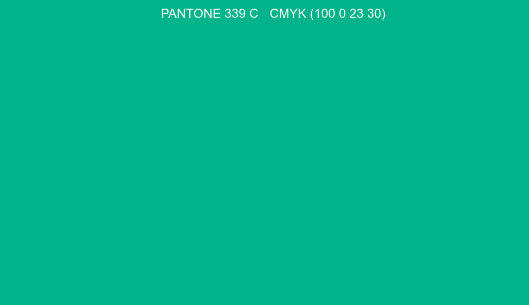Color PANTONE 339 C to CMYK (100 0 23 30) converter Color PANTONE 339 C to CMYK (100 0 23 30) converter