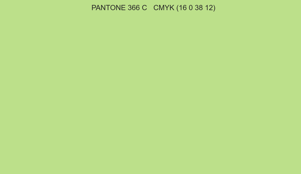 Color PANTONE 366 C to CMYK (16 0 38 12) converter Color PANTONE 366 C to CMYK (16 0 38 12) converter