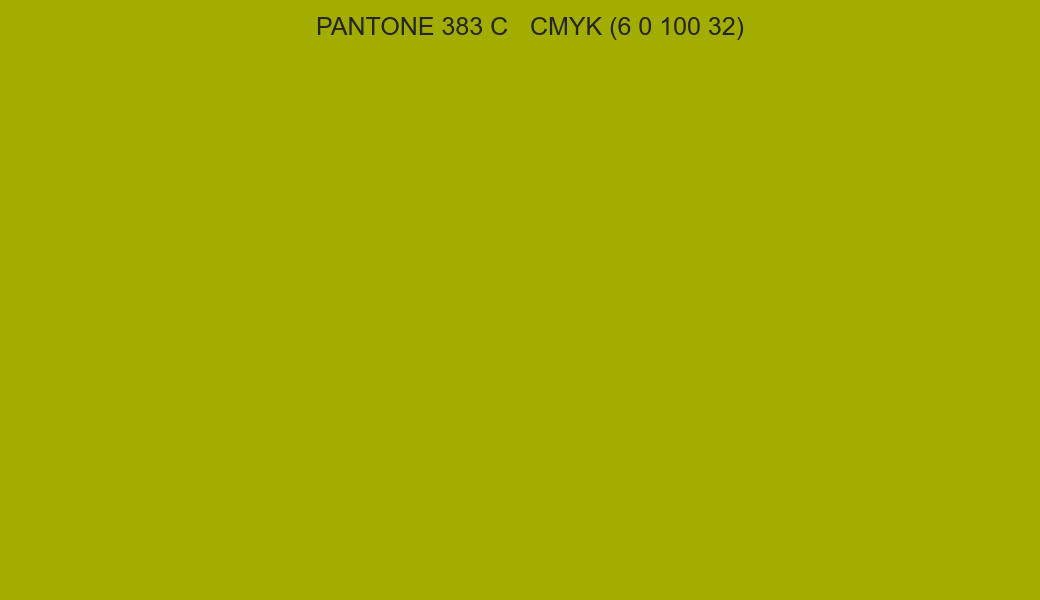 Color PANTONE 383 C to CMYK (6 0 100 32) converter Color PANTONE 383 C to CMYK (6 0 100 32) converter