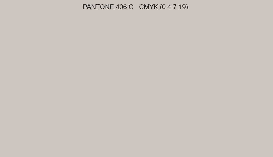 Color PANTONE 406 C to CMYK (0 4 7 19) converter Color PANTONE 406 C to CMYK (0 4 7 19) converter