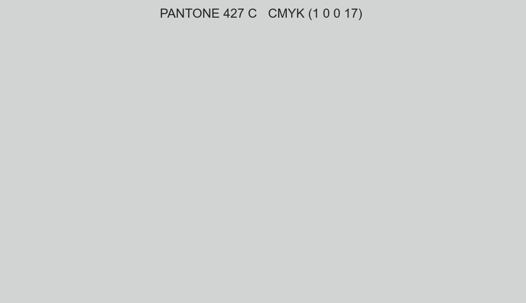 Color PANTONE 427 C to CMYK (1 0 0 17) converter Color PANTONE 427 C to CMYK (1 0 0 17) converter