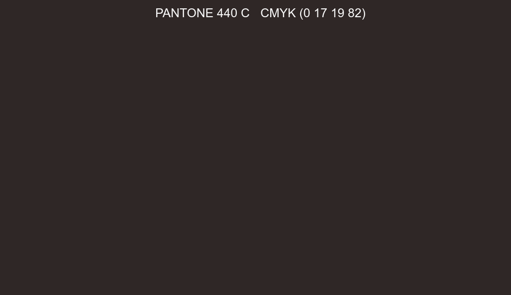Color PANTONE 440 C to CMYK (0 17 19 82) converter Color PANTONE 440 C to CMYK (0 17 19 82) converter