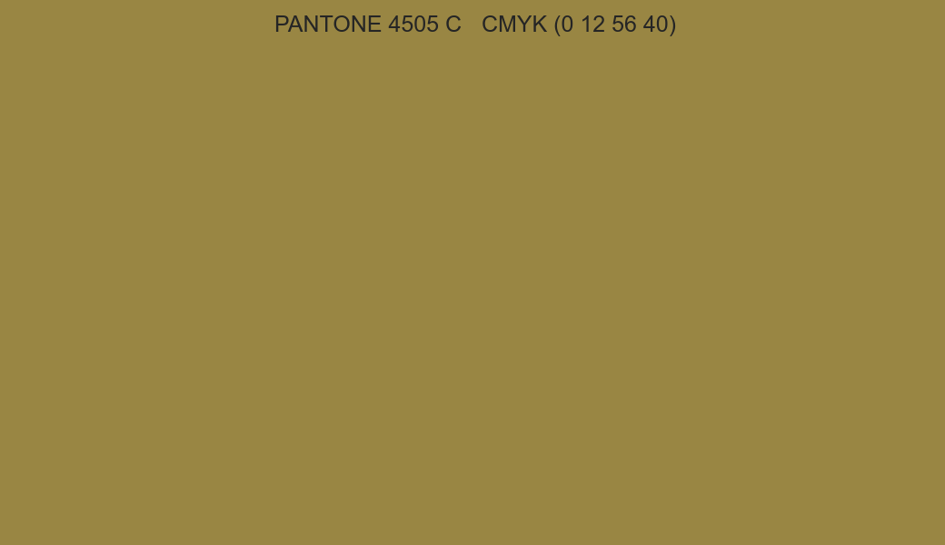 Color PANTONE 4505 C to CMYK (0 12 56 40) converter Color PANTONE 4505 C to CMYK (0 12 56 40) converter