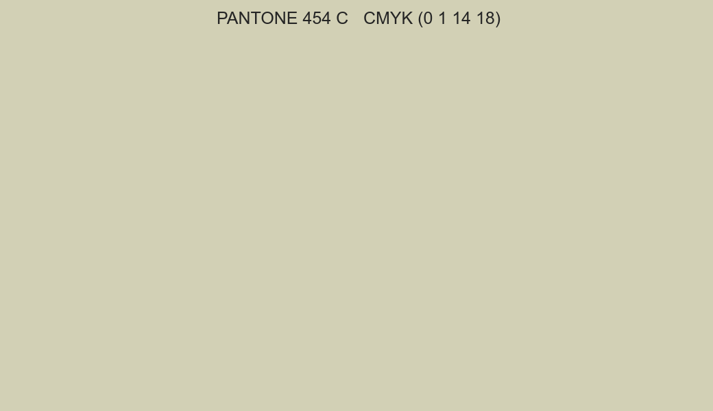 Color PANTONE 454 C to CMYK (0 1 14 18) converter Color PANTONE 454 C to CMYK (0 1 14 18) converter