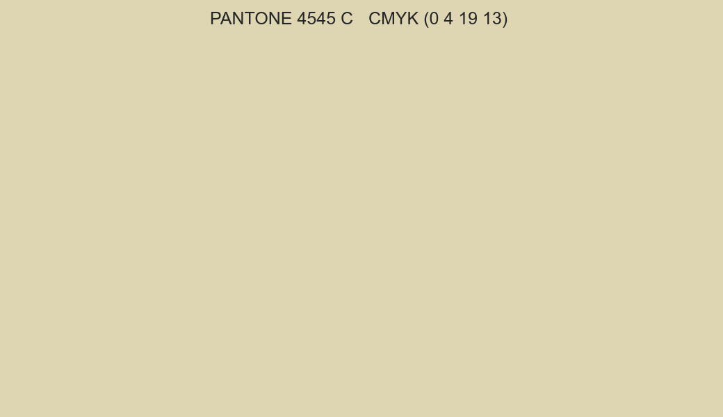 Color PANTONE 4545 C to CMYK (0 4 19 13) converter Color PANTONE 4545 C to CMYK (0 4 19 13) converter