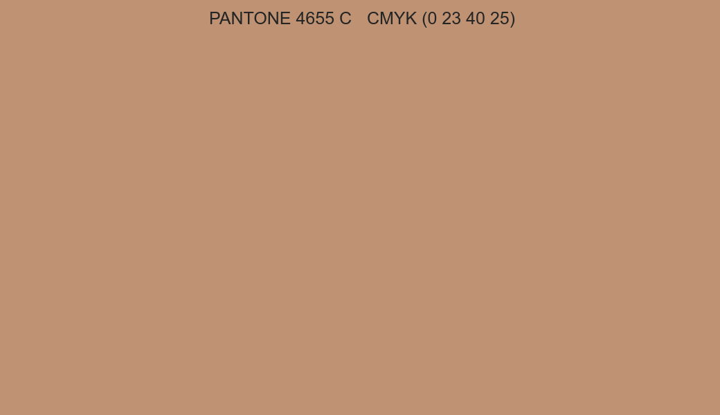 Color PANTONE 4655 C to CMYK (0 23 40 25) converter Color PANTONE 4655 C to CMYK (0 23 40 25) converter