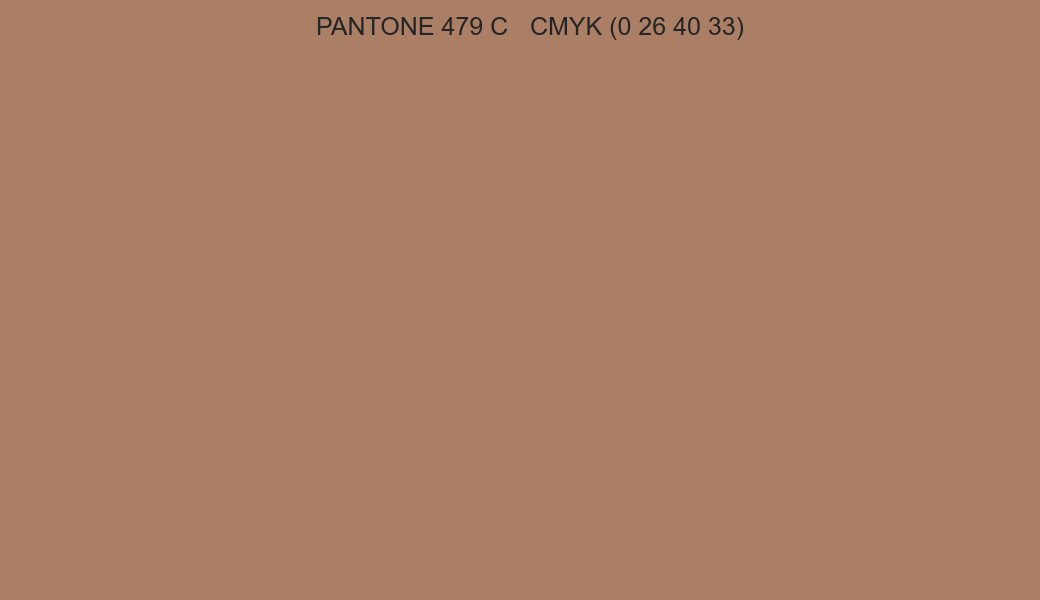 Color PANTONE 479 C to CMYK (0 26 40 33) converter Color PANTONE 479 C to CMYK (0 26 40 33) converter