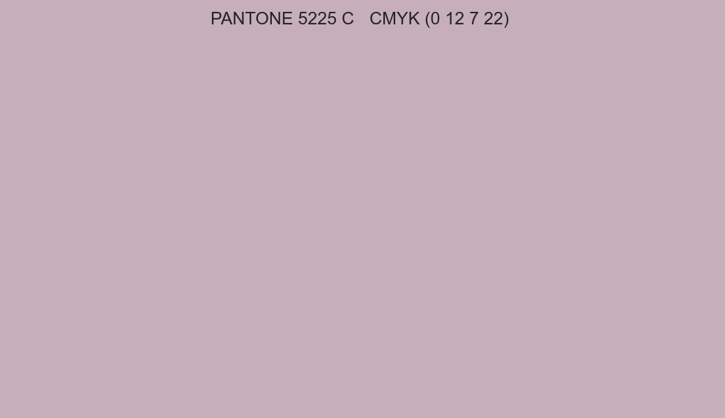 Color PANTONE 5225 C to CMYK (0 12 7 22) converter Color PANTONE 5225 C to CMYK (0 12 7 22) converter