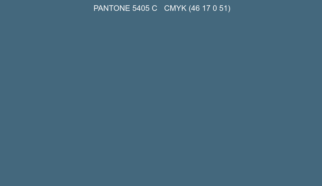 Color PANTONE 5405 C to CMYK (46 17 0 51) converter Color PANTONE 5405 C to CMYK (46 17 0 51) converter