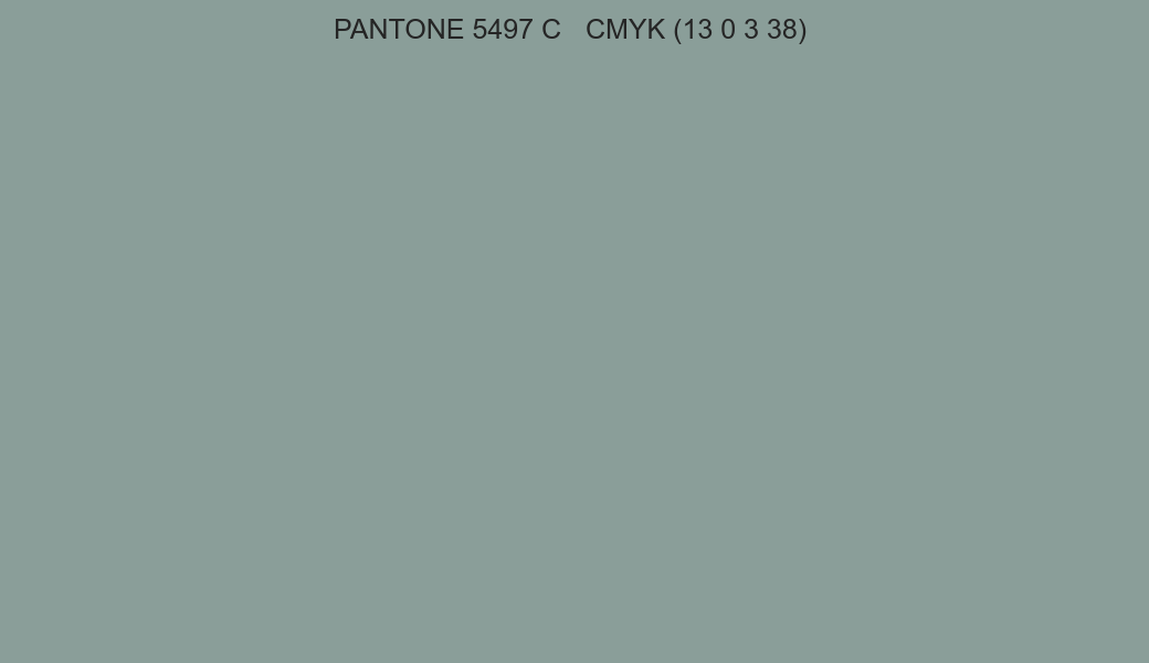 Color PANTONE 5497 C to CMYK (13 0 3 38) converter Color PANTONE 5497 C to CMYK (13 0 3 38) converter