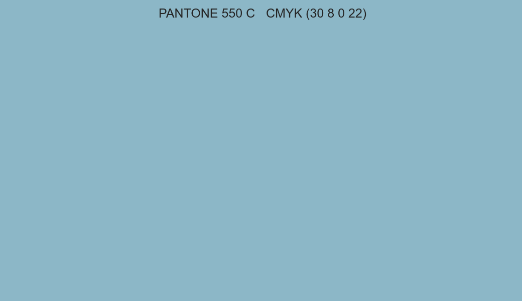 Color PANTONE 550 C to CMYK (30 8 0 22) converter Color PANTONE 550 C to CMYK (30 8 0 22) converter