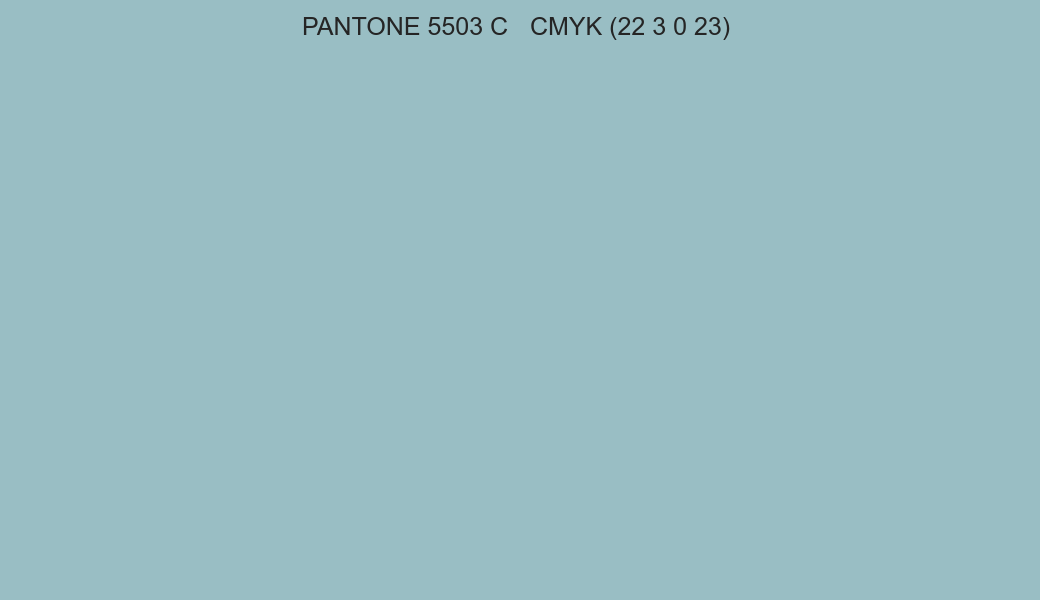 Color PANTONE 5503 C to CMYK (22 3 0 23) converter Color PANTONE 5503 C to CMYK (22 3 0 23) converter