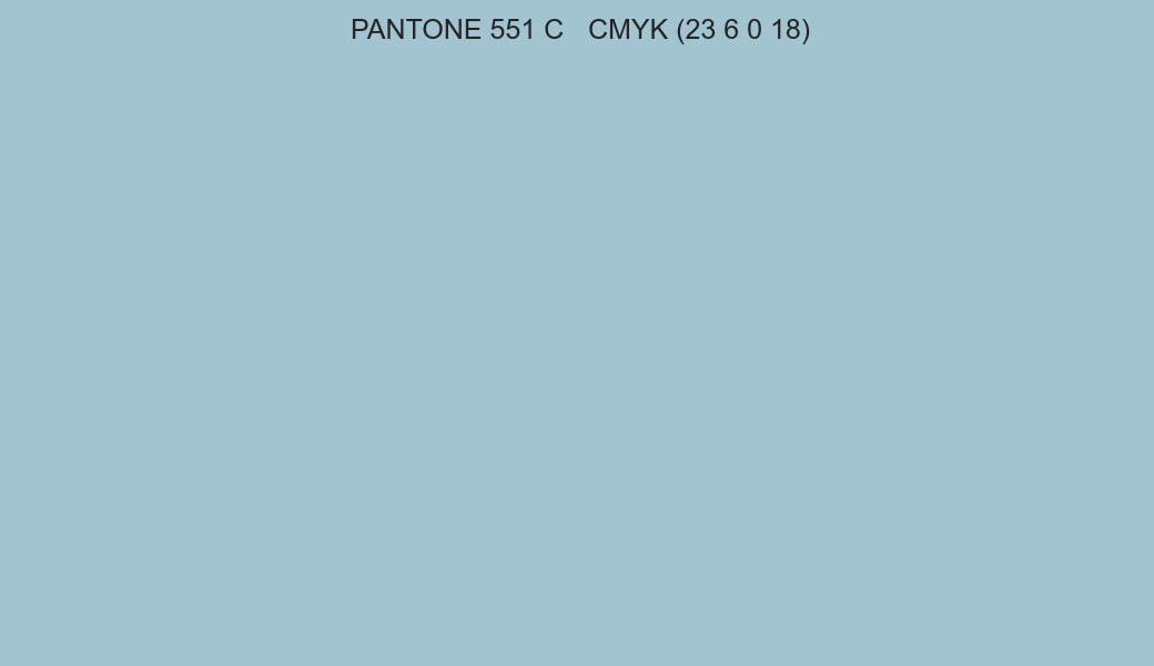 Color PANTONE 551 C to CMYK (23 6 0 18) converter Color PANTONE 551 C to CMYK (23 6 0 18) converter