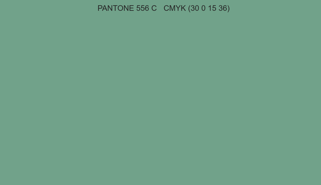 Color PANTONE 556 C to CMYK (30 0 15 36) converter Color PANTONE 556 C to CMYK (30 0 15 36) converter