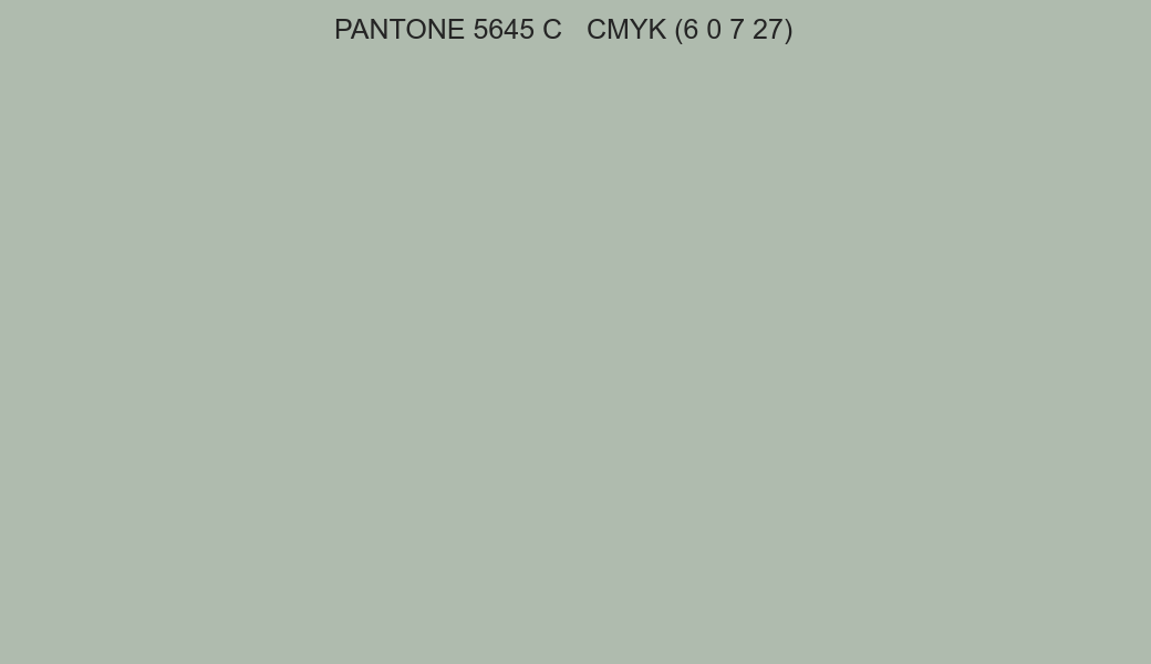 Color PANTONE 5645 C to CMYK (6 0 7 27) converter Color PANTONE 5645 C to CMYK (6 0 7 27) converter