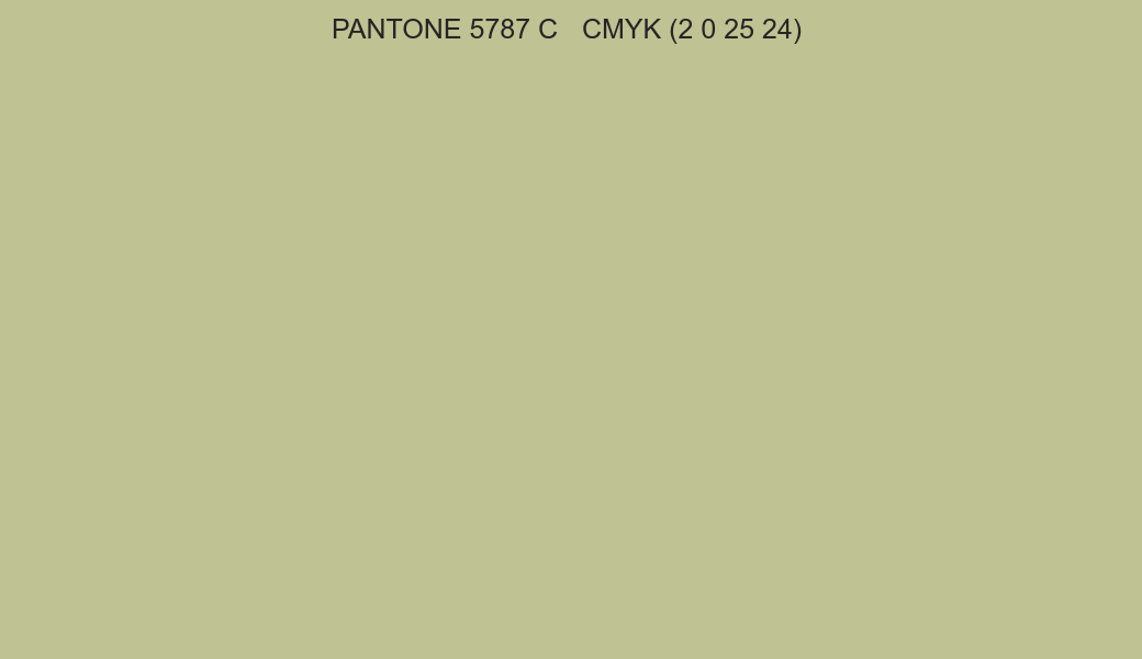 Color PANTONE 5787 C to CMYK (2 0 25 24) converter Color PANTONE 5787 C to CMYK (2 0 25 24) converter