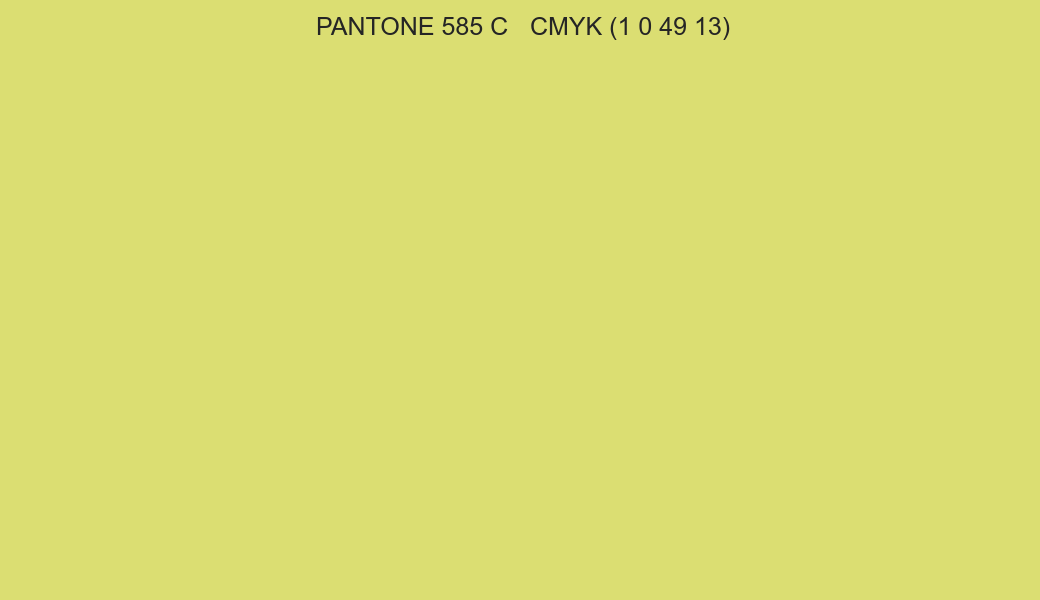 Color PANTONE 585 C to CMYK (1 0 49 13) converter Color PANTONE 585 C to CMYK (1 0 49 13) converter