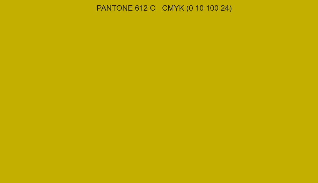 Color PANTONE 612 C to CMYK (0 10 100 24) converter Color PANTONE 612 C to CMYK (0 10 100 24) converter