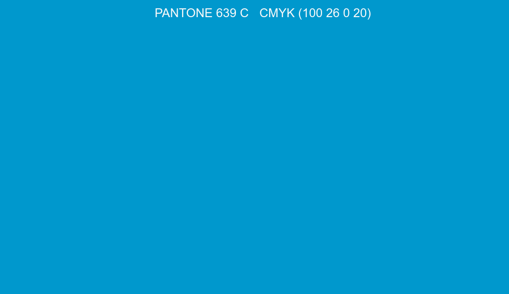 Color PANTONE 639 C to CMYK (100 26 0 20) converter Color PANTONE 639 C to CMYK (100 26 0 20) converter