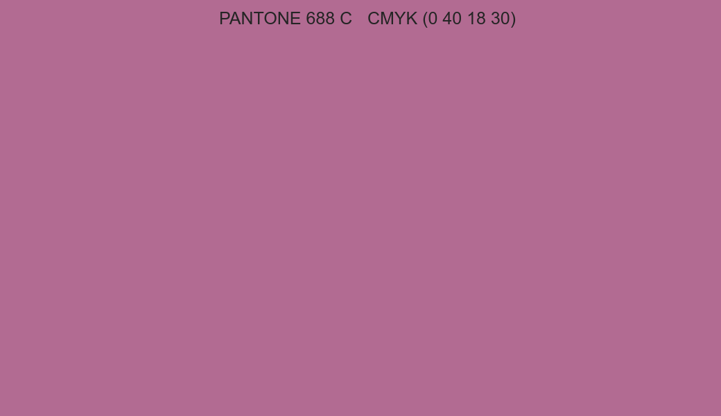 Color PANTONE 688 C to CMYK (0 40 18 30) converter Color PANTONE 688 C to CMYK (0 40 18 30) converter