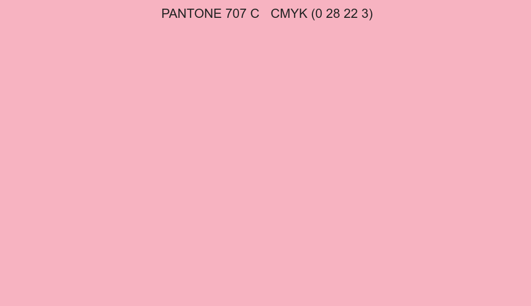 Color PANTONE 707 C to CMYK (0 28 22 3) converter Color PANTONE 707 C to CMYK (0 28 22 3) converter