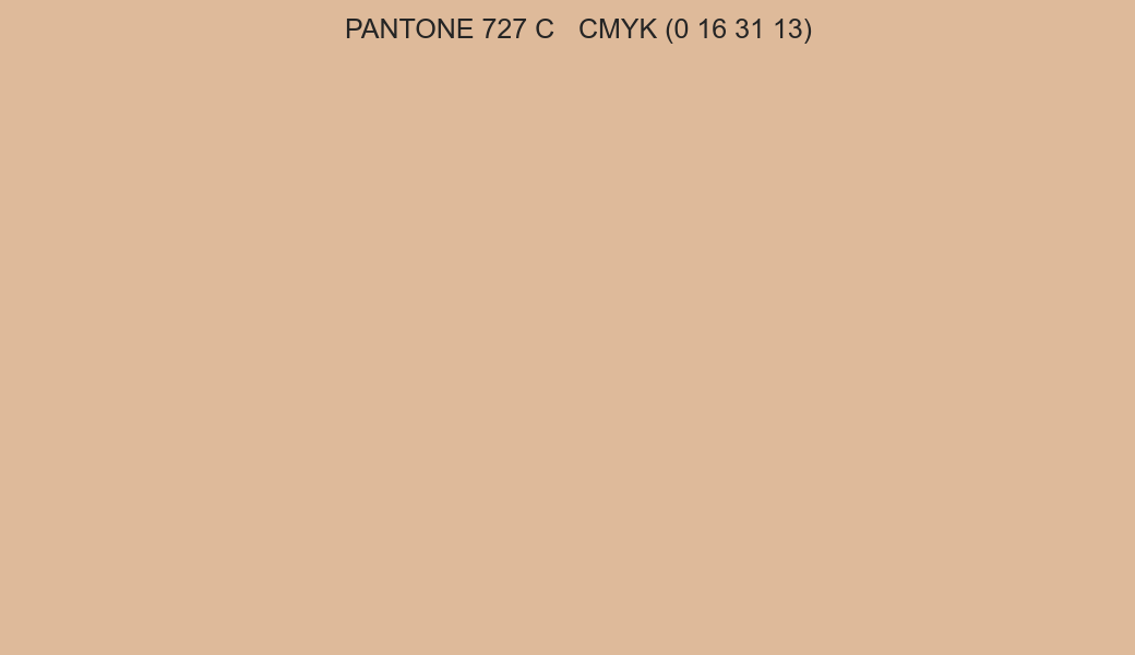 Color PANTONE 727 C to CMYK (0 16 31 13) converter Color PANTONE 727 C to CMYK (0 16 31 13) converter