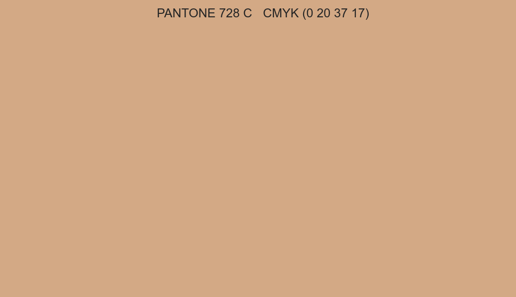 Color PANTONE 728 C to CMYK (0 20 37 17) converter Color PANTONE 728 C to CMYK (0 20 37 17) converter