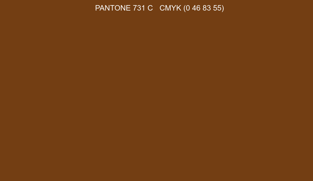 Color PANTONE 731 C to CMYK (0 46 83 55) converter Color PANTONE 731 C to CMYK (0 46 83 55) converter
