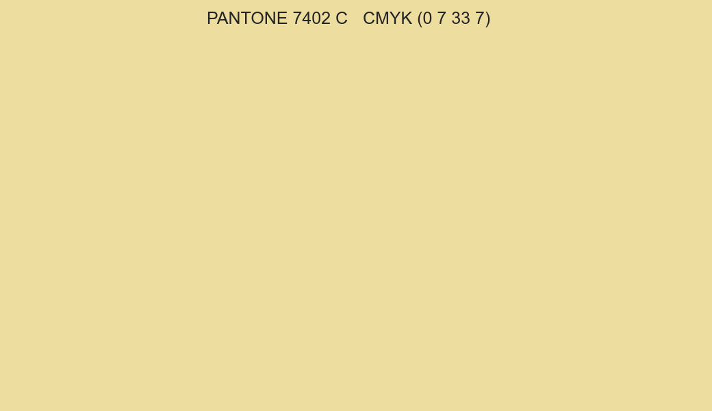 Color PANTONE 7402 C to CMYK (0 7 33 7) converter Color PANTONE 7402 C to CMYK (0 7 33 7) converter