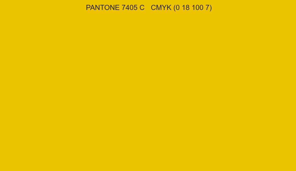Color PANTONE 7405 C to CMYK (0 18 100 7) converter Color PANTONE 7405 C to CMYK (0 18 100 7) converter