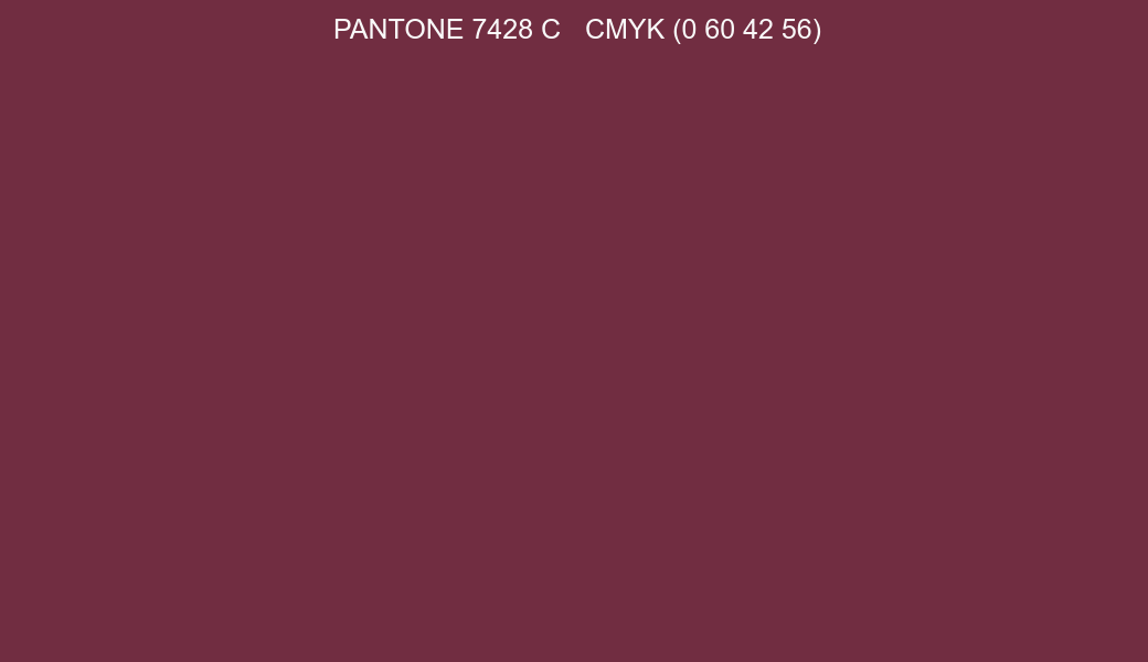 Color PANTONE 7428 C to CMYK (0 60 42 56) converter Color PANTONE 7428 C to CMYK (0 60 42 56) converter