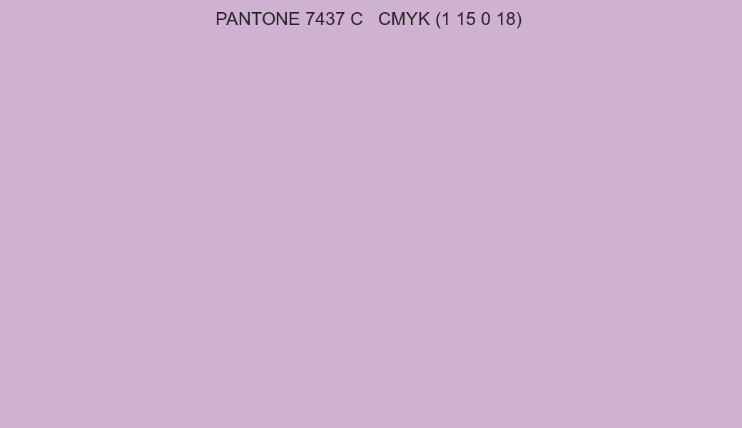 Color PANTONE 7437 C to CMYK (1 15 0 18) converter Color PANTONE 7437 C to CMYK (1 15 0 18) converter