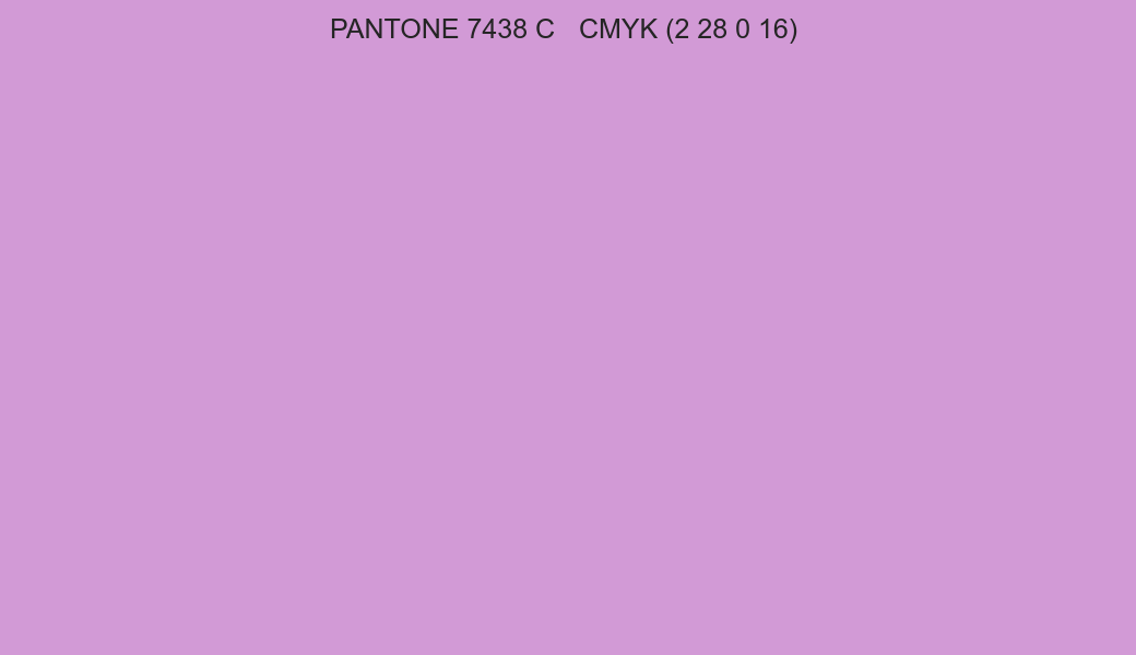 Color PANTONE 7438 C to CMYK (2 28 0 16) converter Color PANTONE 7438 C to CMYK (2 28 0 16) converter