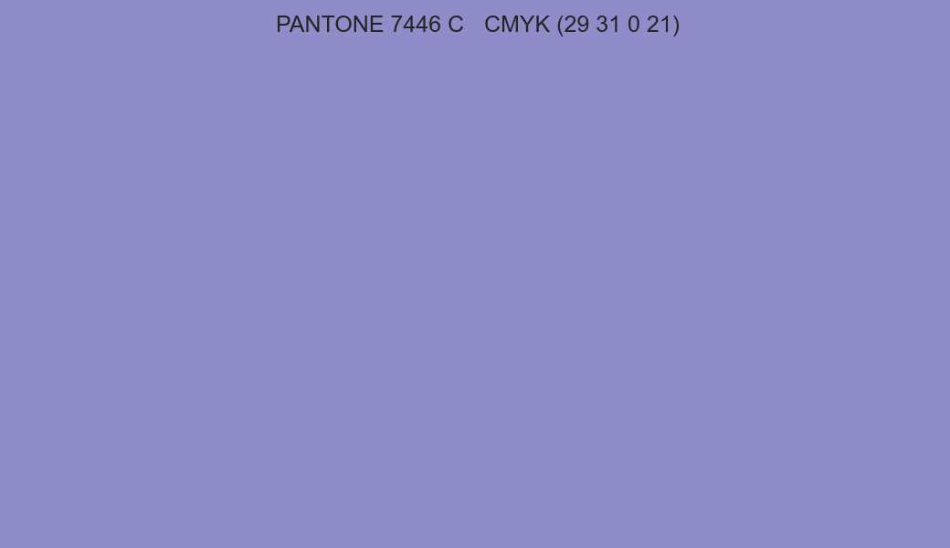 Color PANTONE 7446 C to CMYK (29 31 0 21) converter Color PANTONE 7446 C to CMYK (29 31 0 21) converter