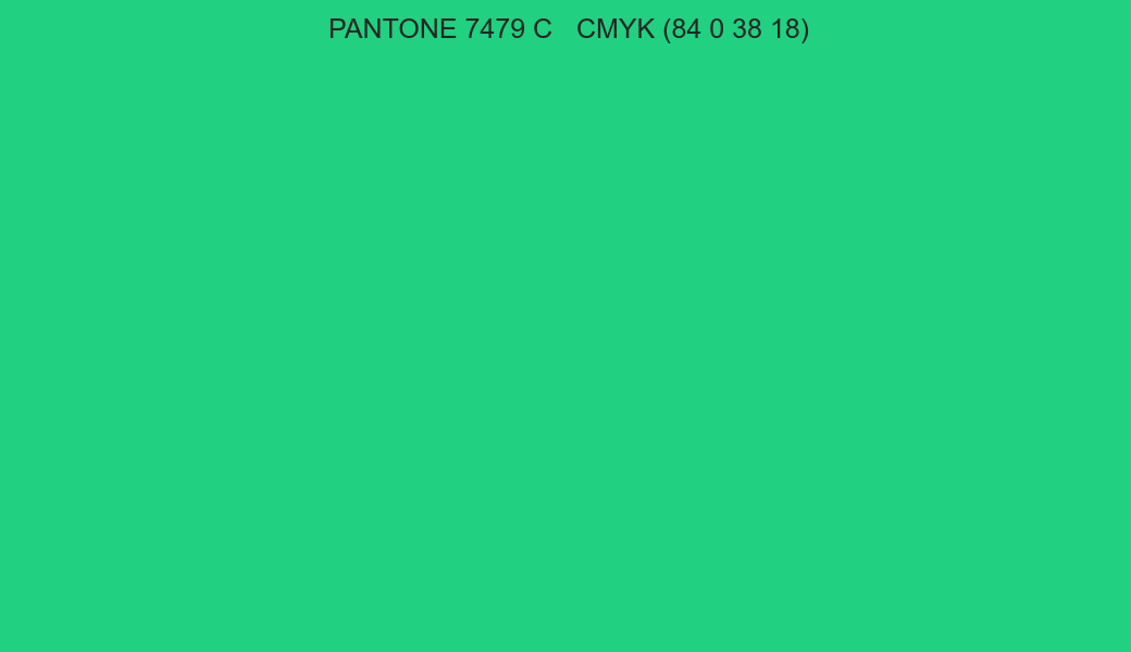 Color PANTONE 7479 C to CMYK (84 0 38 18) converter Color PANTONE 7479 C to CMYK (84 0 38 18) converter