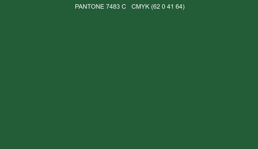 Color PANTONE 7483 C to CMYK (62 0 41 64) converter Color PANTONE 7483 C to CMYK (62 0 41 64) converter