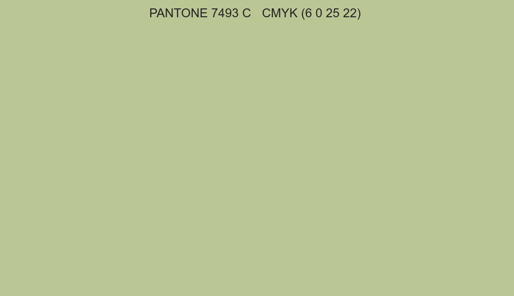 Color PANTONE 7493 C to CMYK (6 0 25 22) converter Color PANTONE 7493 C to CMYK (6 0 25 22) converter