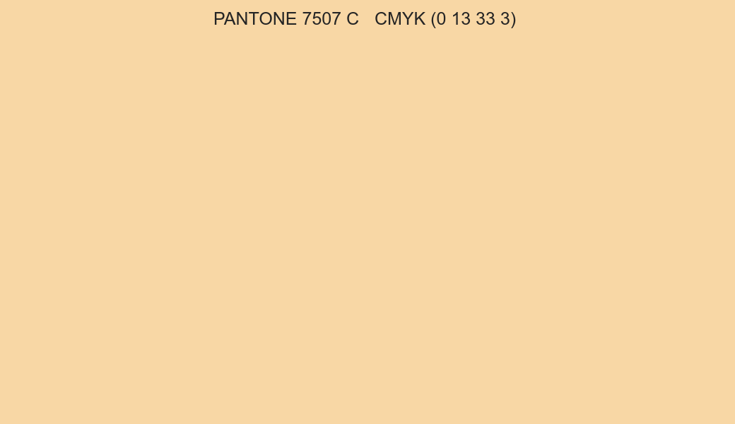Color PANTONE 7507 C to CMYK (0 13 33 3) converter Color PANTONE 7507 C to CMYK (0 13 33 3) converter
